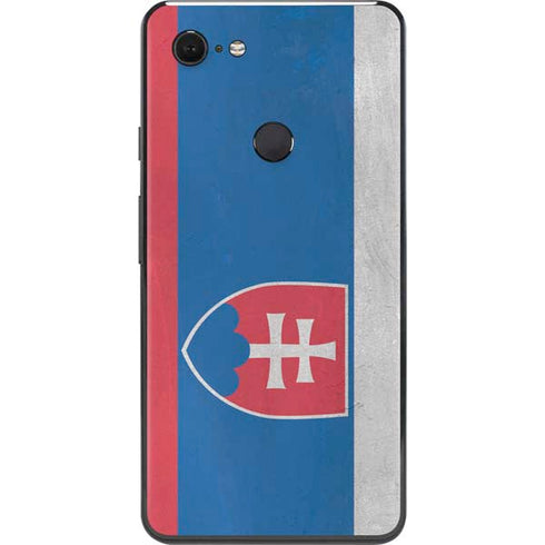 Slovakia Flag Distressed Google Pixel 3 XL Skin
